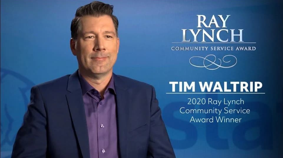 Tim Waltrip, 2020 Ray Lynch Community Service Award winner